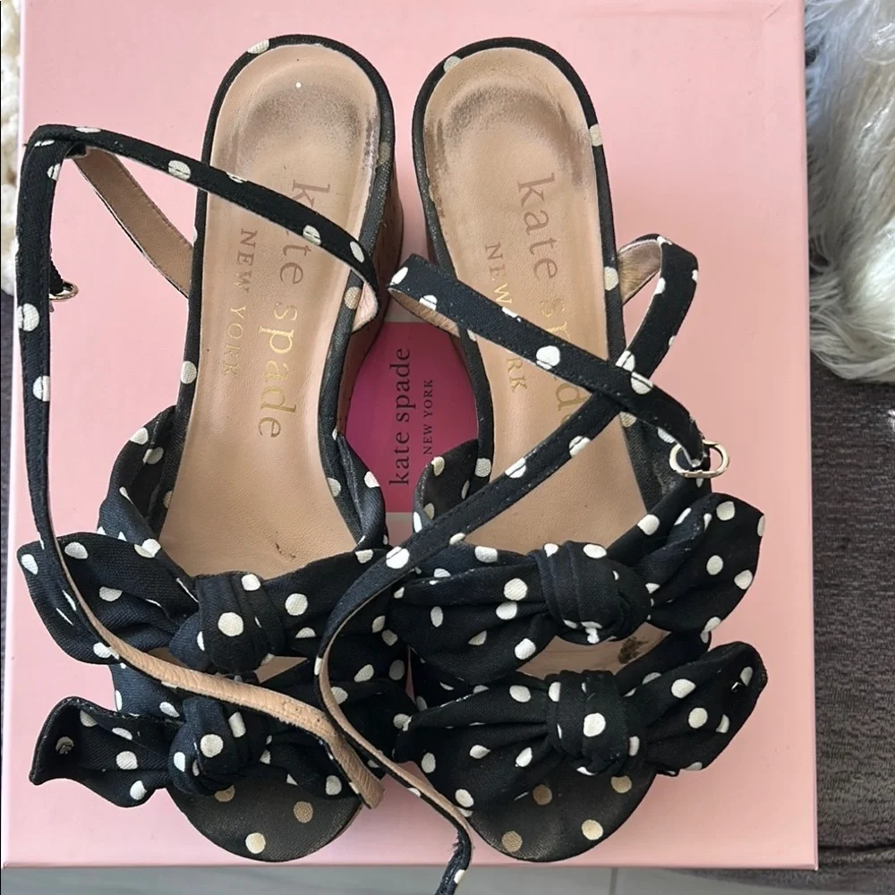 Kate Spade Black and White Platform Shoes